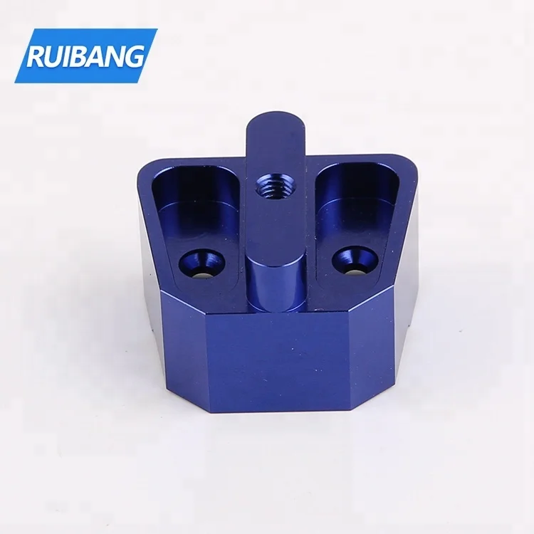 Custom precesion aluminum medical accessories with blue anodize