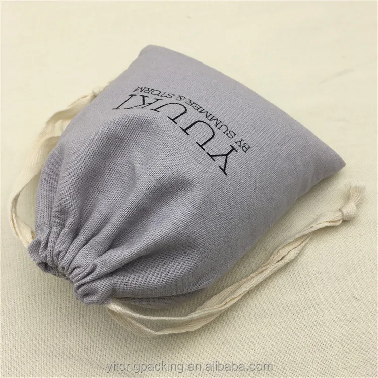 Льняные подарочные пакеты на шнурке