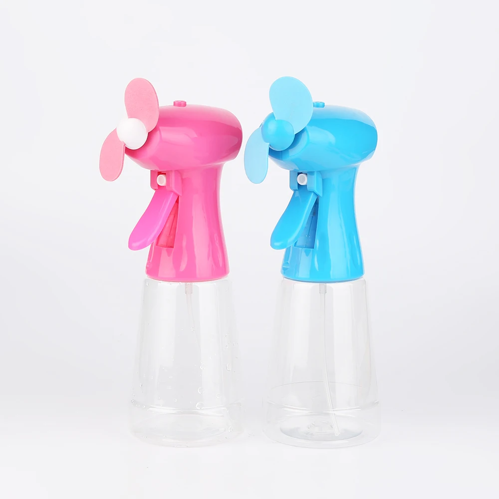 Eco-friendly Mini Plastic Battery Operated Hand Held Mist Spray Fan Water bottle