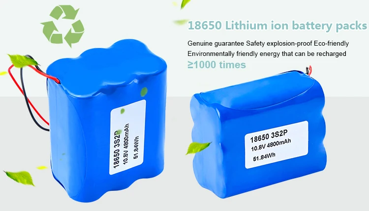 Oem 3S2P 4S2P 2P3S 5S2P 8S2P 12S2P 18650 10S2P 36V 4400Mah Lithium Ion Battery Pack