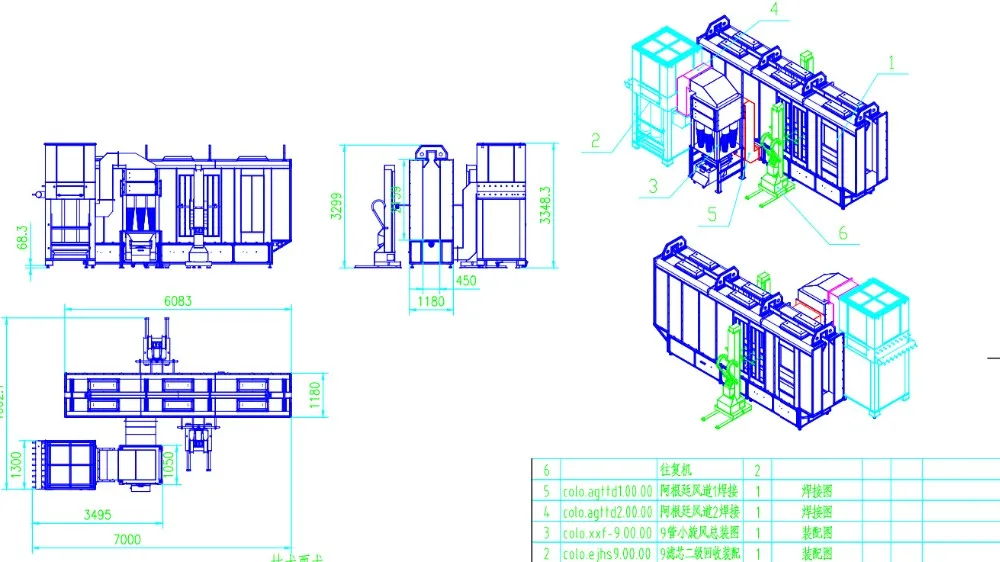 
COLO-S-Multi Cyclone Powder Coating Spray Booth For Electrostatic Powder Coating 
