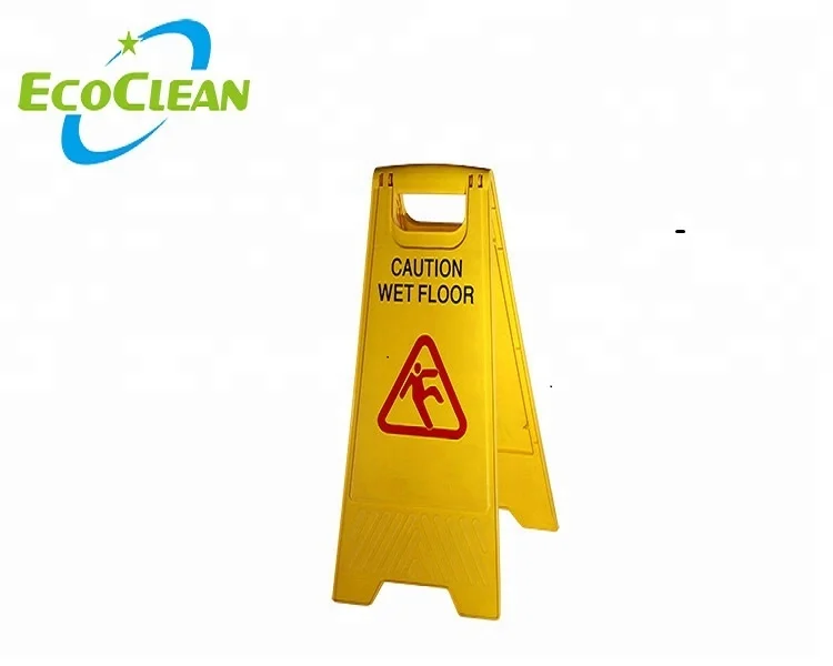 EcoClean Plastic Foldable Floor Caution board, wet floor sign , warning sign board Weighing 650g