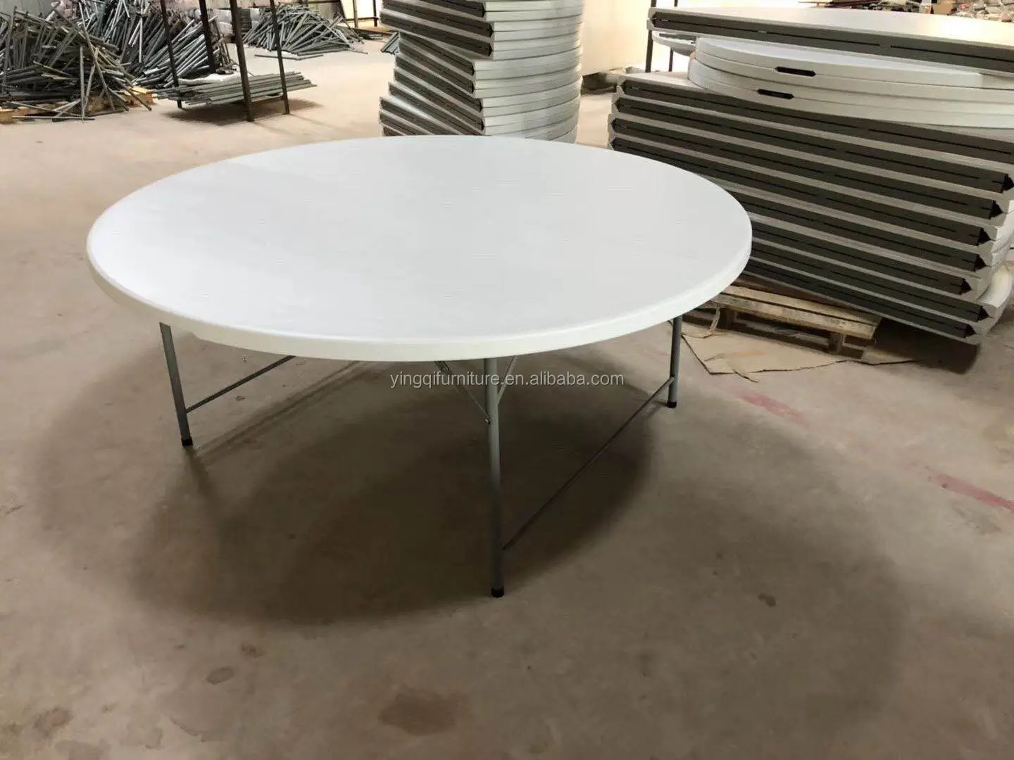 Used Wholesale 6ft Plastic Round Folding Table
