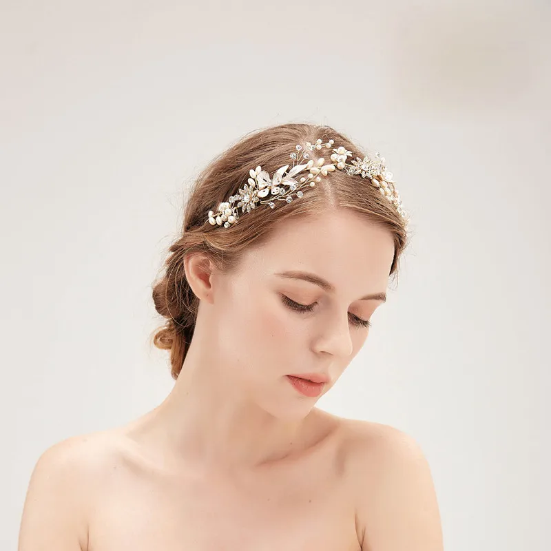 New Elegant Rhinestone pearl Bridal Tiara Wedding  Hair Accessory Jewelry