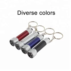 Promotional Gifts 3 LED Small Custom Mini Flashlight Keychain With Key chain