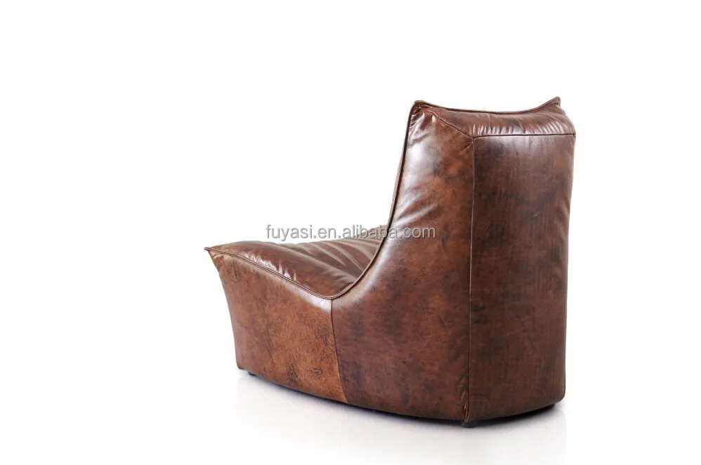 Nowis antique style living room full leather european style furniture armless sofa YH-220