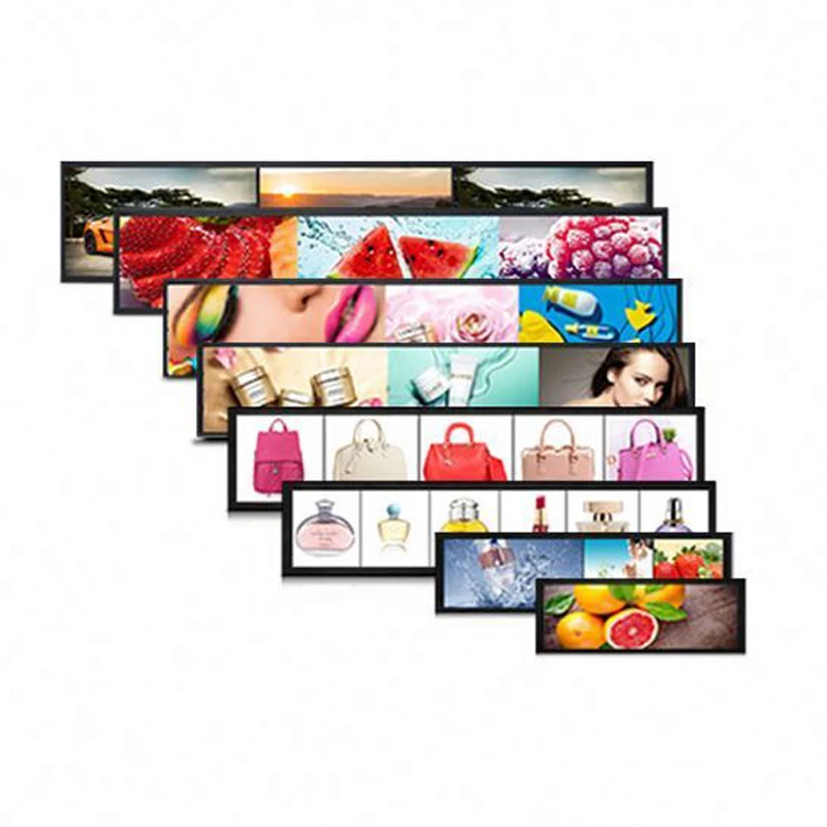 19 Inch Ultra-Wide Stretched Bar Type TFT LCD Advertising Display Monitors