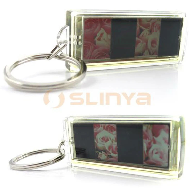 Promotion AD Gift LCD Mini Photo Frame Metal Ring Key Screen Chain