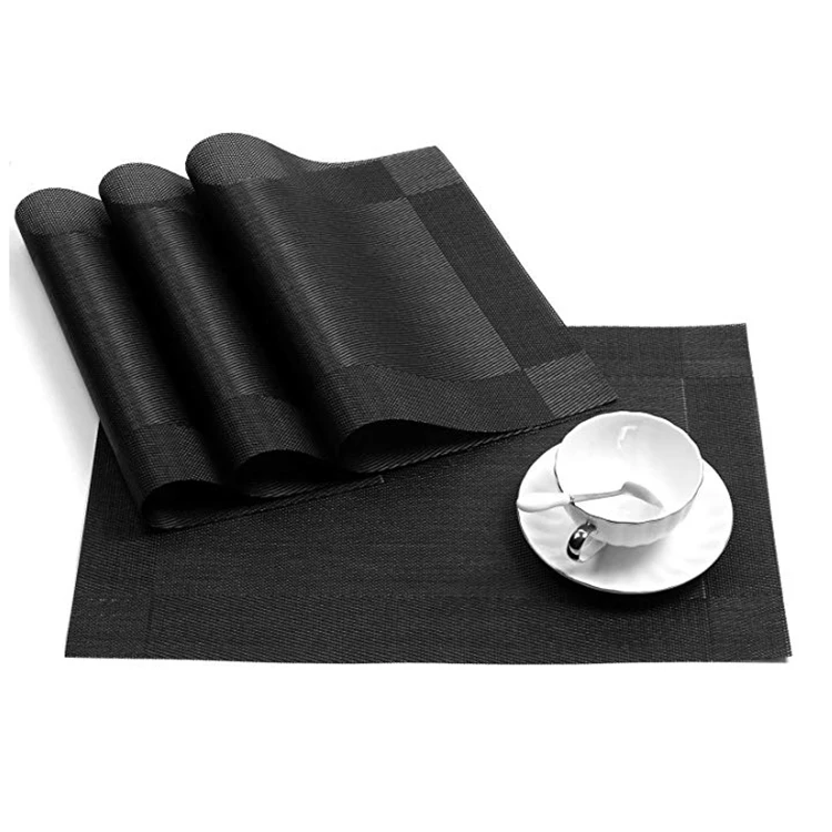 
Wholesale Promotional Price Customized Gold Color Gift set PVC placemat, vinyl table Dining placemat 