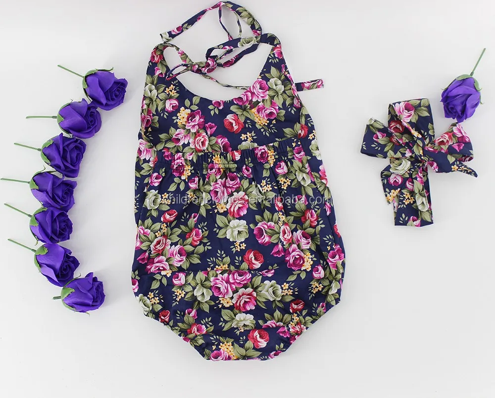 Bulk wholesale kids clothing manufacturers overseas baby floral 2 piece clothes summer dress romper