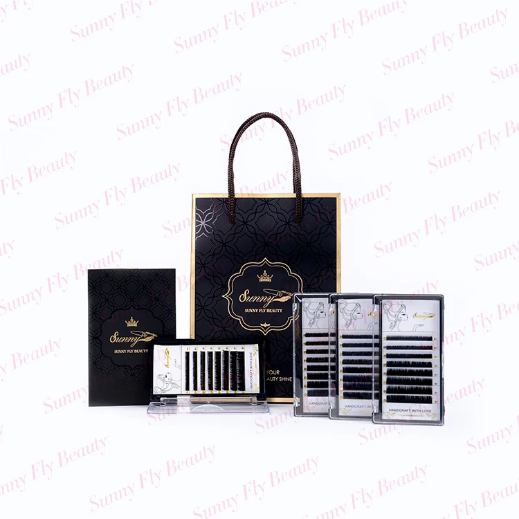 
Custom package false popular eye lash extension box clear plastic case 