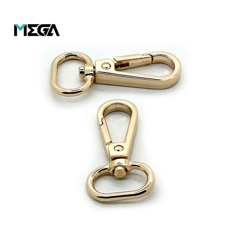 Fashion High Quality Hardware Ornaments Spring Purse Bag Nickel Handbag Metal Snap Hook Swivel Snap Hook Handbag Hook