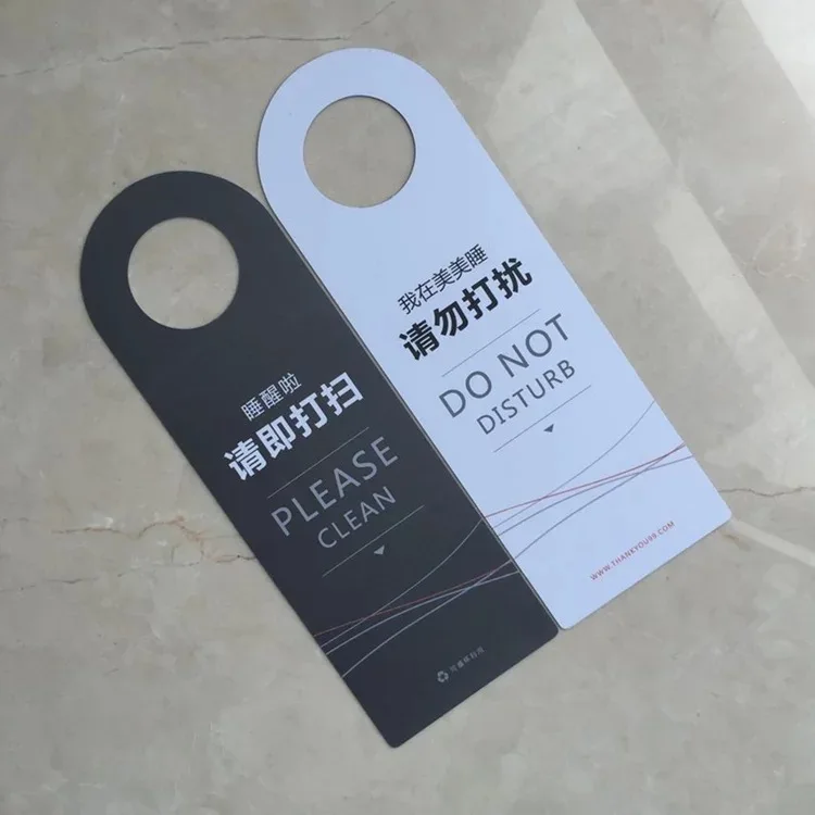 
custom Factory Price adjustable Plastic Hotel do not disturb PVC Door Hanger 