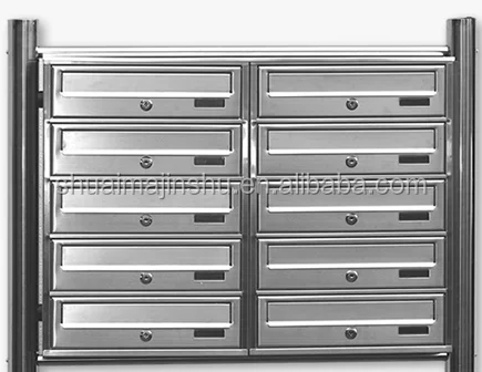 H360XW803 * D270 жилого дома современные 304 почтовый ящик из нержавеющей стали с 8 квартир