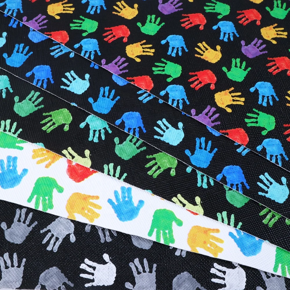 Cheap Hand Printed Fabric Synthetic Leather Roll For Bag 71219