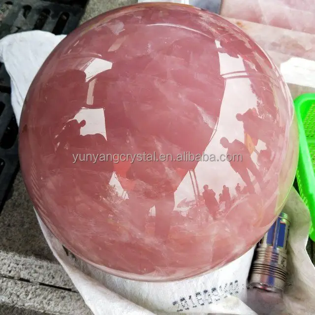 natural large size rock polished star flash rose quartz crystal sphere/ball