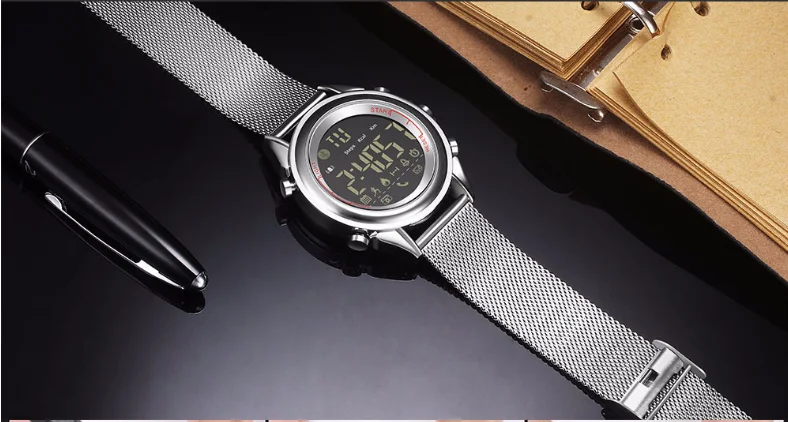 Новинка Ультратонкие мужские Смарт-часы стальная сетка со спортивным счетчиком шагов телефон Будильник Напоминание можно настроить