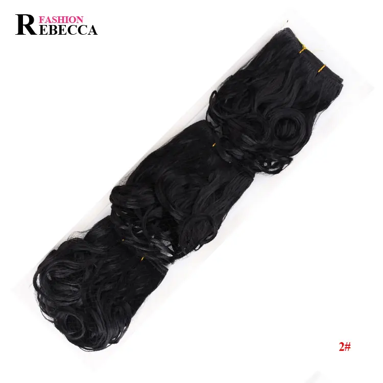 Cheap One Pack Solution Synthetic Trunk Wave Weft Hair Wholesale Rebecca Fashion