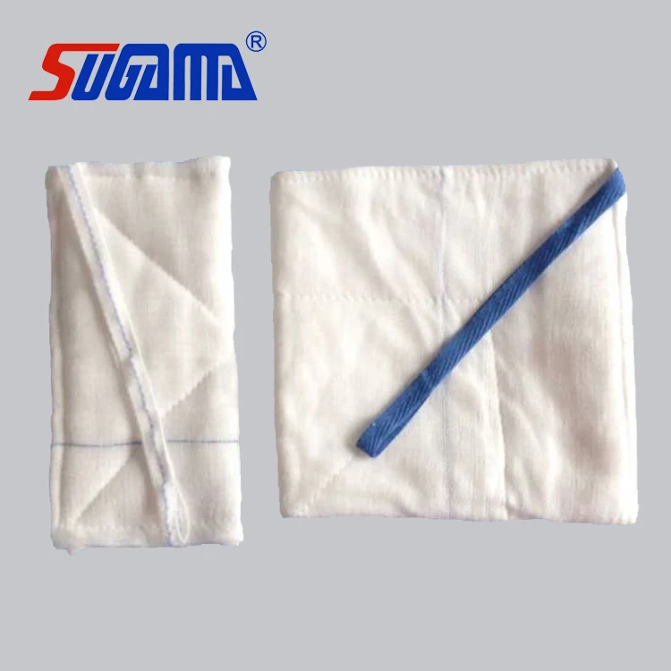 High quality surgical non sterile lap sponges blue loop and x ray chips medical non sterile lap sponge