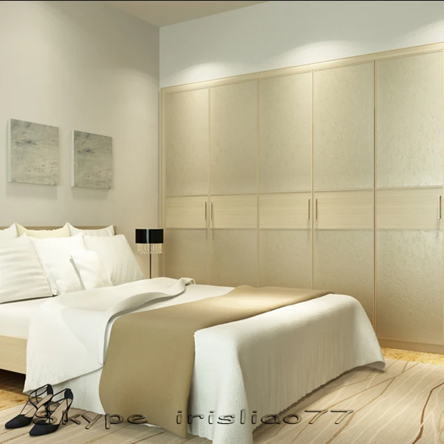 New style fashion moisture proof intergrated wooden closet bedroom wardrobe