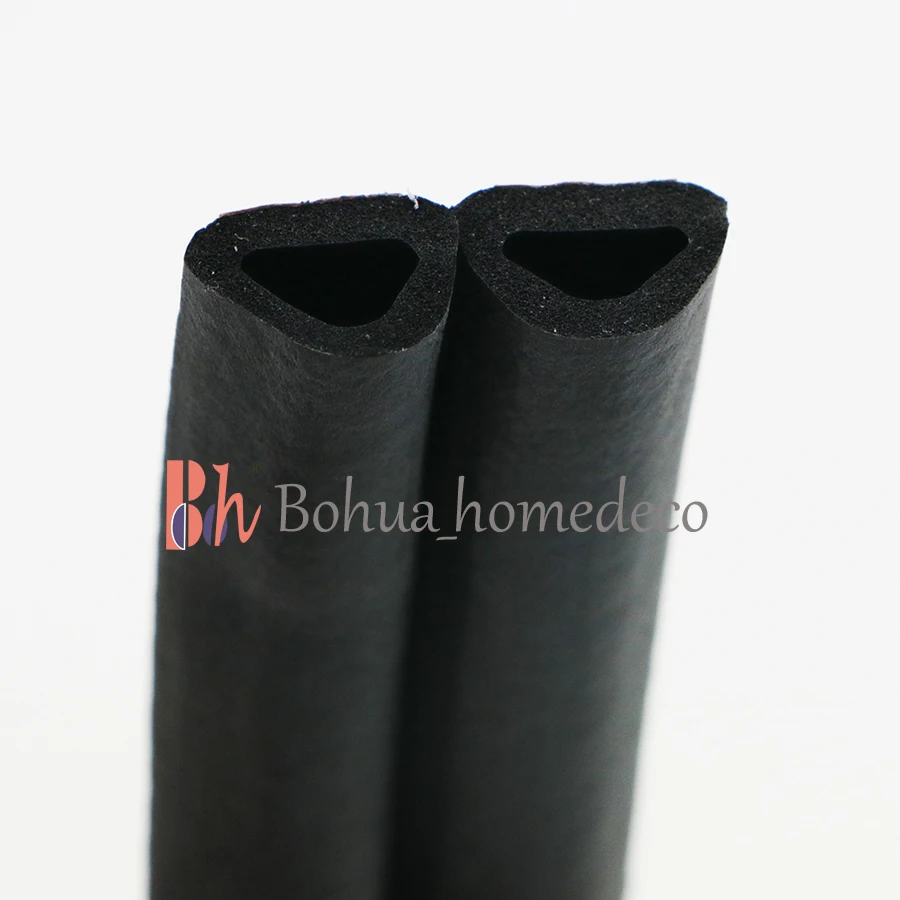 12x10 EPDM Foam Rubber Door Seals Self Adhesive D Type Sealing Strips Draught Excluder Anti Collision Energy Save Weatherstrips