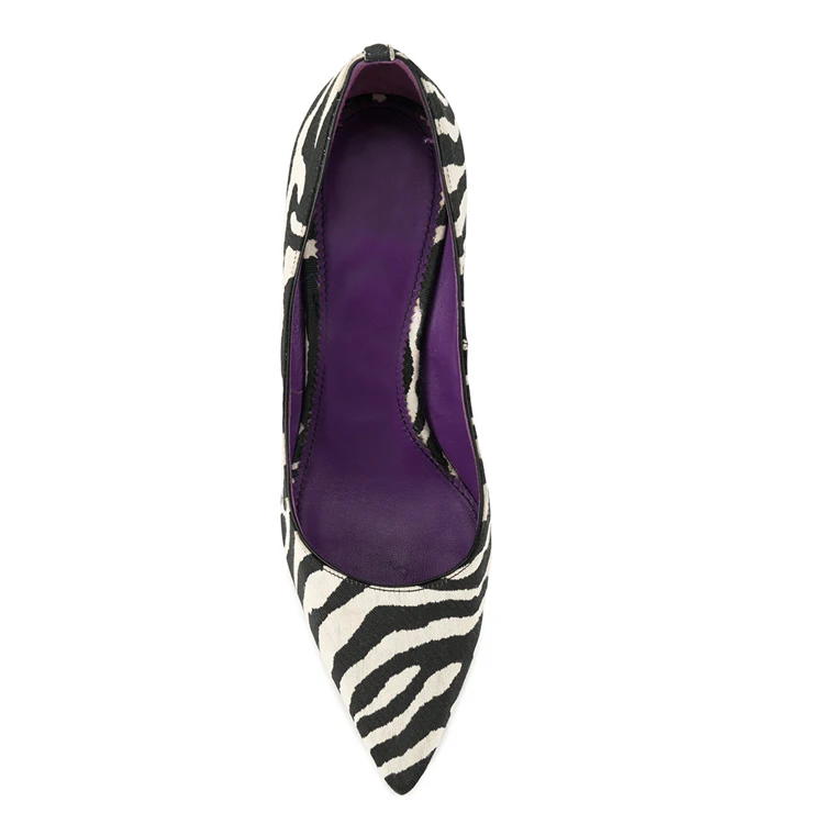 
Fashion women shoes heels sexy zebra pattern ladies formal high heels women shoes 
