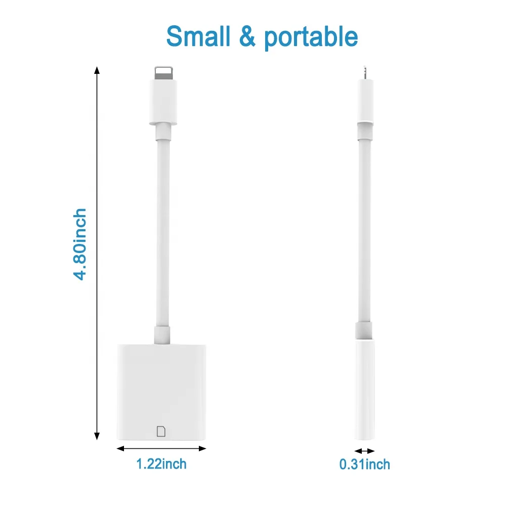 
SUNLINE 2019 SD Card Camera Reader for Light ning, OTG Adapter, Trail Game Camera Card Viewer Reader for Light ning 