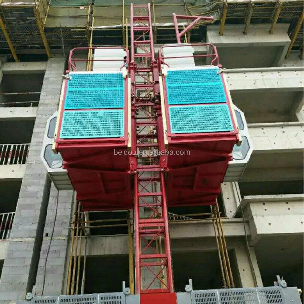 Cement and marble material platform lifts construction hoist