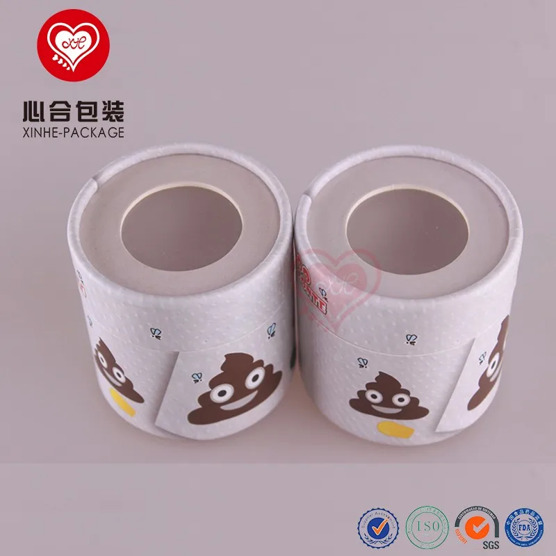 High quality round cardboard cylinder box with PVC window for children toys packaging