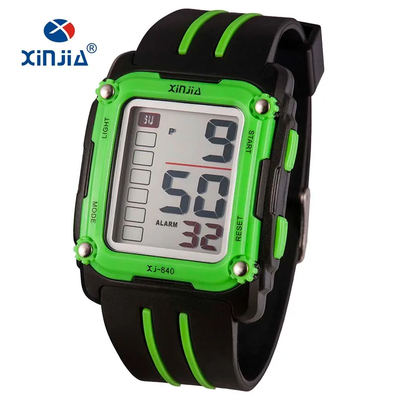 Модные цифровые электронные спортивные часы с будильником датой