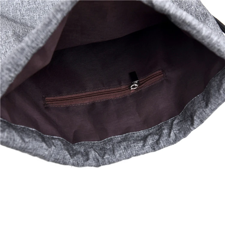 Grey String Bags Gym Drawstring Bag