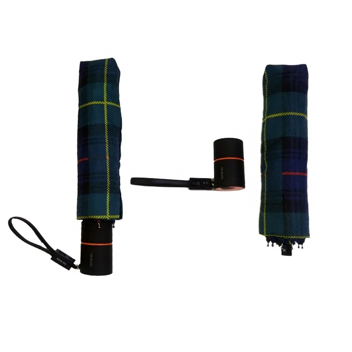 mini rainy umbrella outdoor custom umbrella with mobile power bank manual folding umbrella handle holder