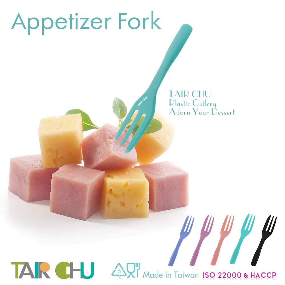 Birthday Party Supplies Food Grade Plastic Appetizer Spoon and Fork for Cake Decorating