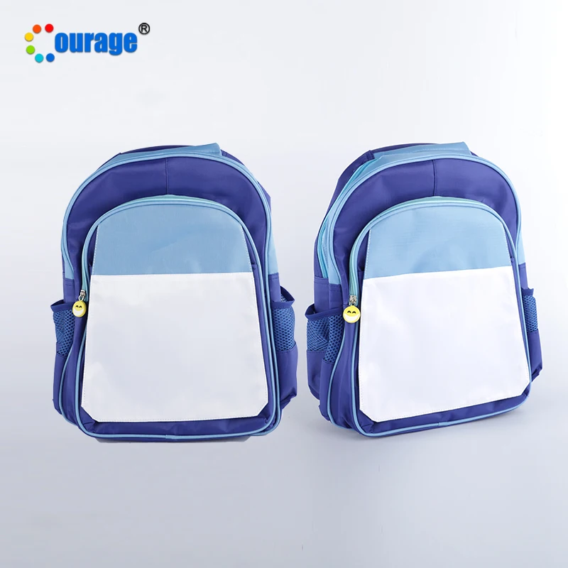 Sublimation use canvas polyester nylon students backpack student schoolbag