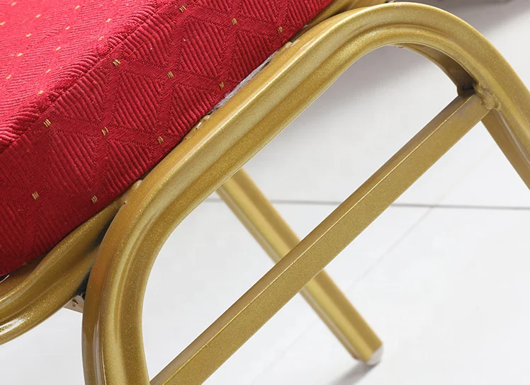 
Stackable gold metal frame Hotel cheap stackable banquet restaurant Chair 