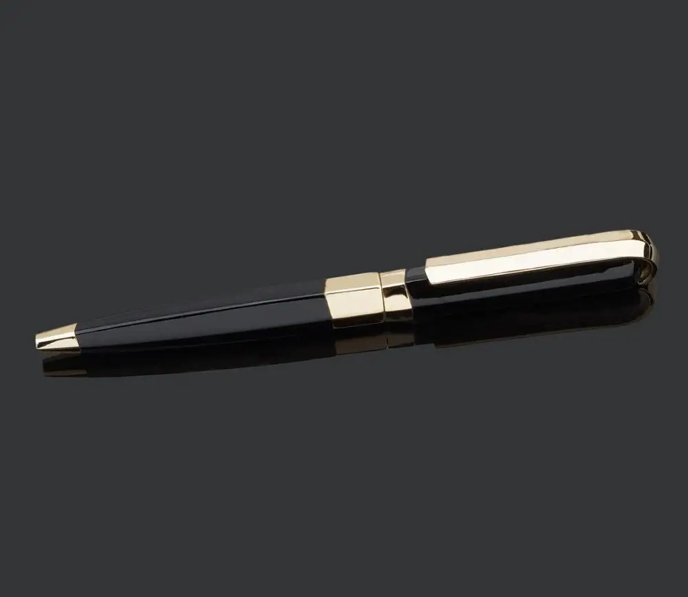 
Luxury Polygonal Design Black Ink Twist Ballpoint Pen Manufacturers 