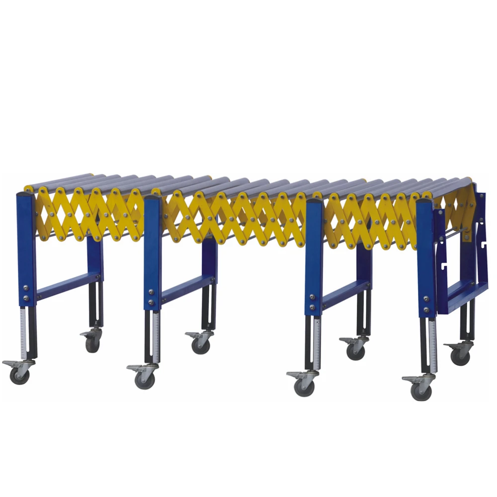 Extendable Gravity Roller Conveyor for unloading transport carton