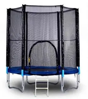 Fantastic 8ft trampoline playground with safety enclosure and jump bed for kids