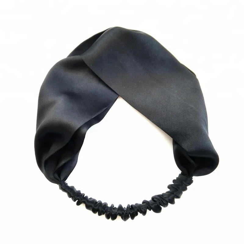 Silk Headband 100% Pure Hair Band Cross Elastic Hairband For Women
