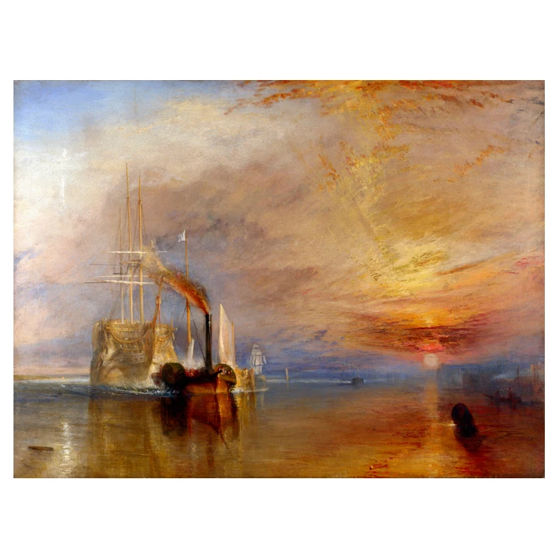 Myriart canvas scenery painting prints posters Imagich  The Fighting Temeraire, 1839 By Joseph Mallord William Turner