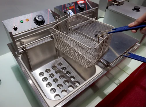 Heavy Duty Electric Stainless Steel Commercial 2 Tanks 2 Baskets Countertop Deep fryer