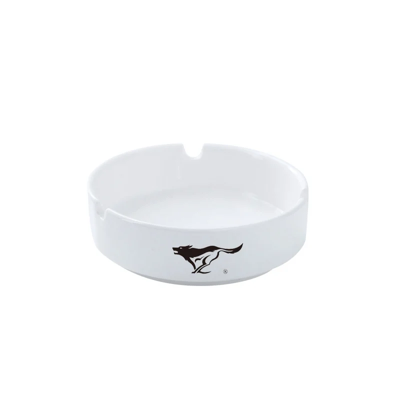 cheap custom logo printing  ceramic ashtray for cigar/office