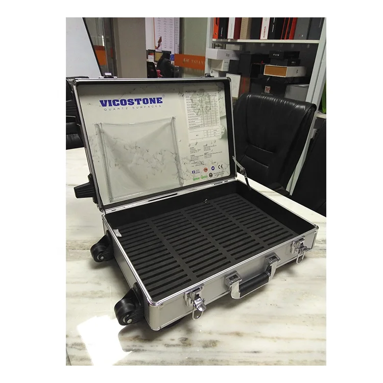 Factory Price Aluminum Display Box Acrylic Retail Counter Sample Tile Stairs case Card Show