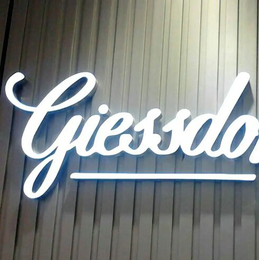 Outdoor giant 3D acrylic Alphabet logo sign custom led letters