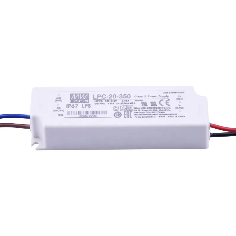 Mean well led driver LPC-20-350 20W 350ma led driver