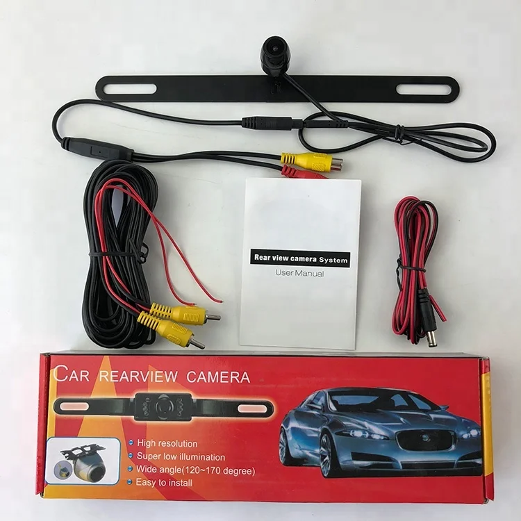 Long Strip Car License Number Plate Rear View Reversing Camera