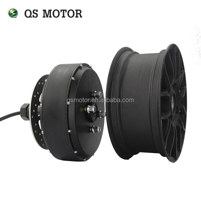 New QS Motor 12*5.0inch 5000W 45H V3 260 Brushless DC Electric Dual Shaft Detachable Bike Scooter Wheel Hub Motor