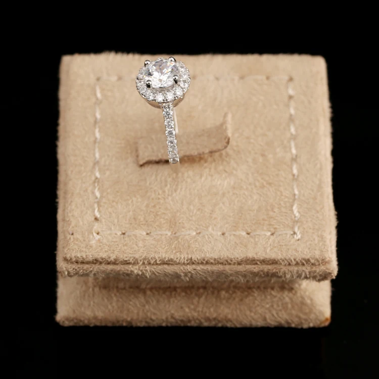 AAA Cubic zirconia 925 silver women rings set wedding ring white gold