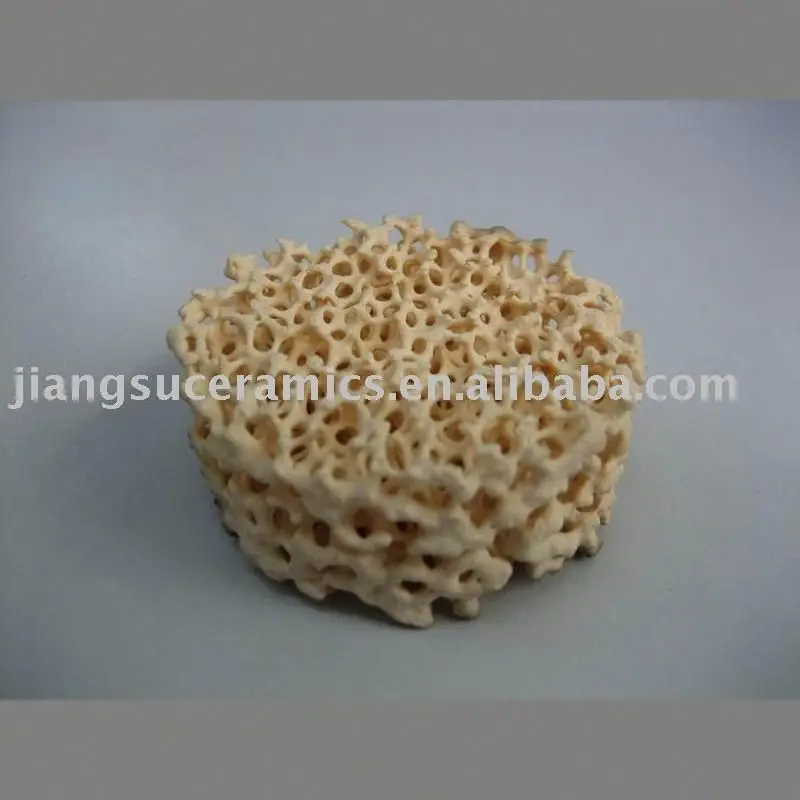 Круглый желтый ZrO2 очиститель керамический фильтр пены