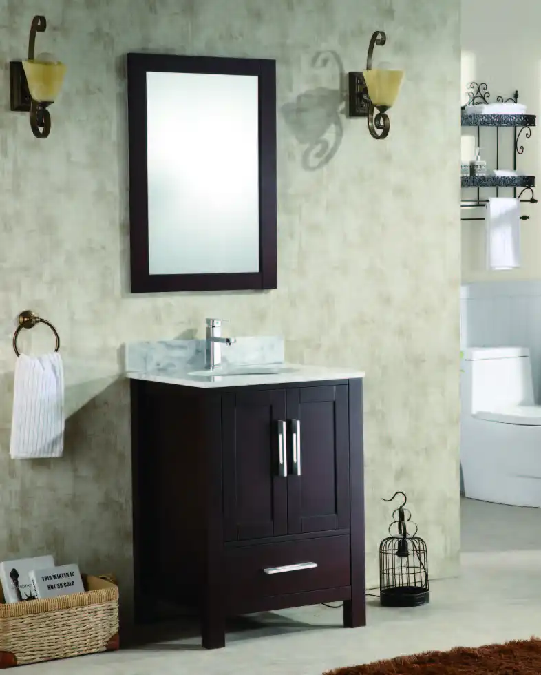 Factory Direct Sale Modern Style Free Standing Bathroom Vanity Furniture with Countertop